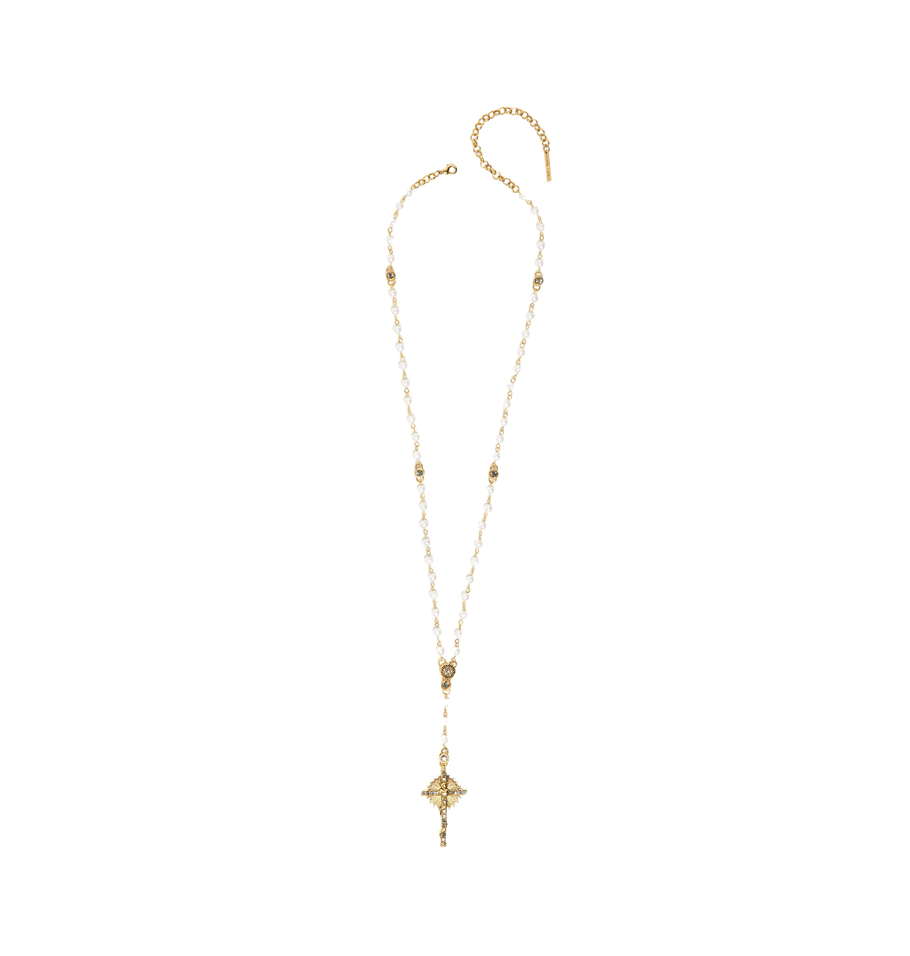 TERÇO AMOR SAGRADO PÉROLAS OURO