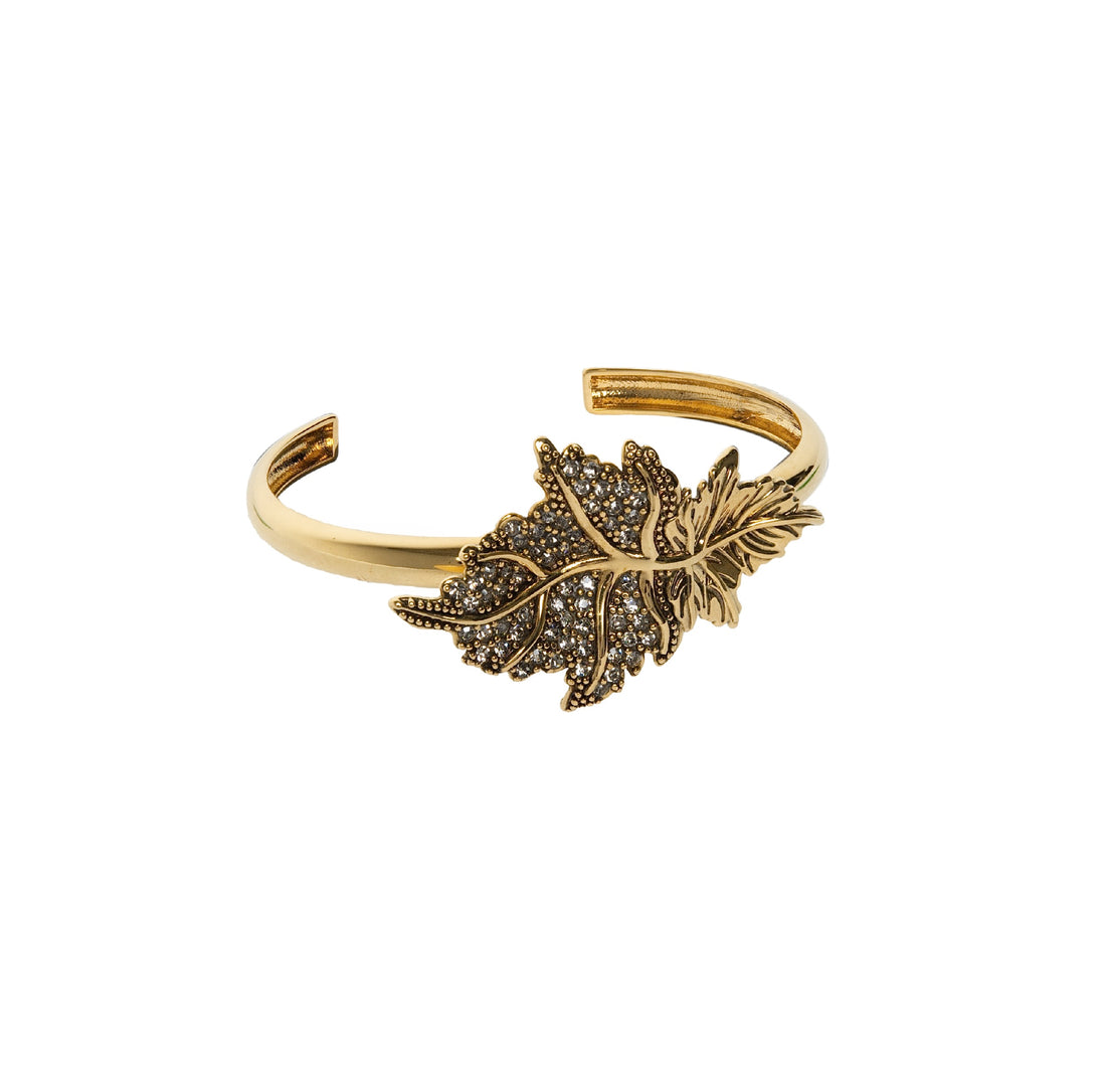 BRACELETE FOLHAGEM CONCEITO OURO