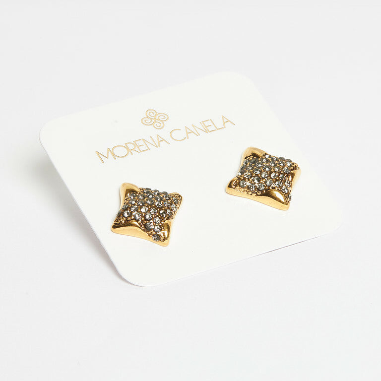 BRINCO CLÁSSICO QUADRADO M OURO VINTAGE