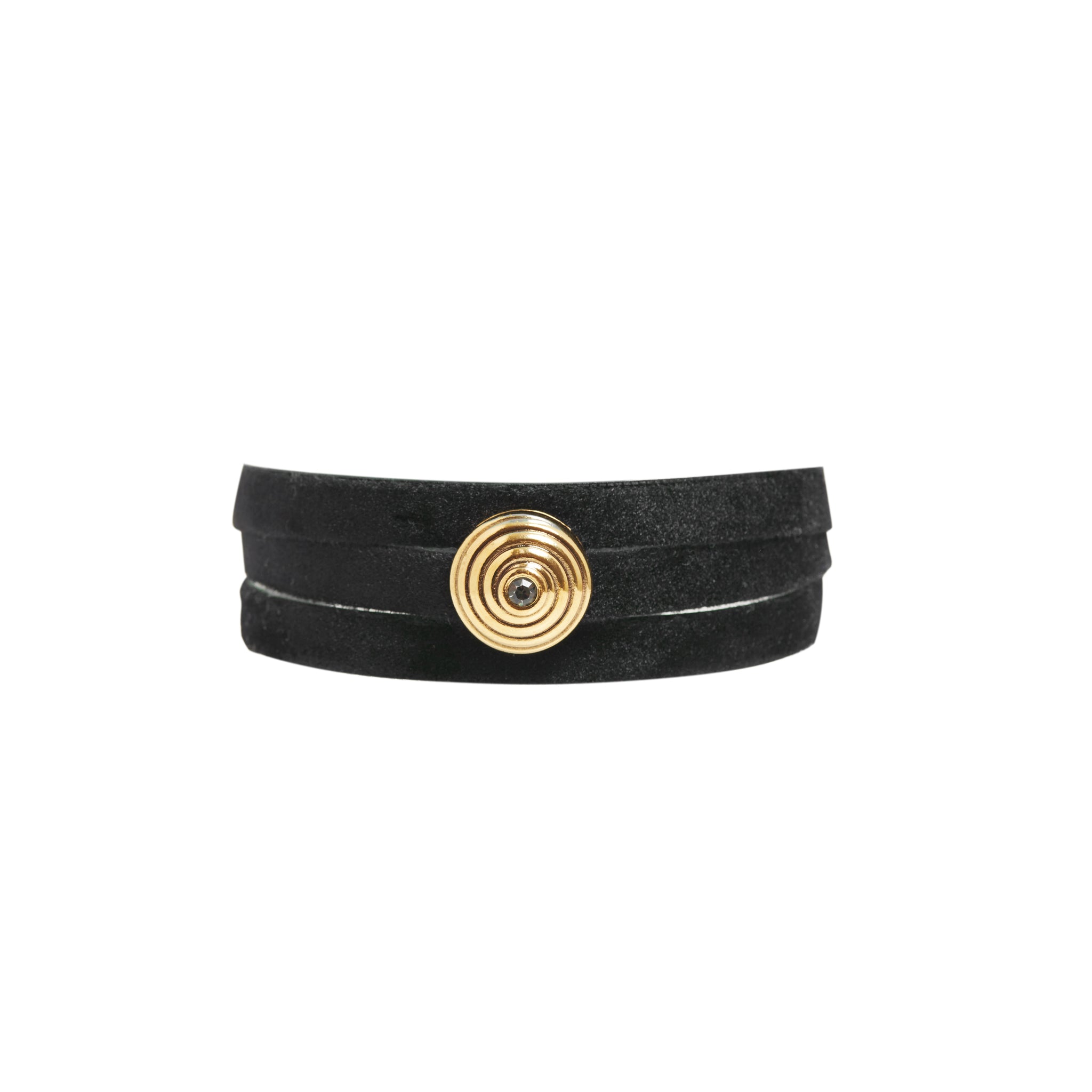 CHOKER CICLOS FITA VELUDO STRASS BLACK OURO