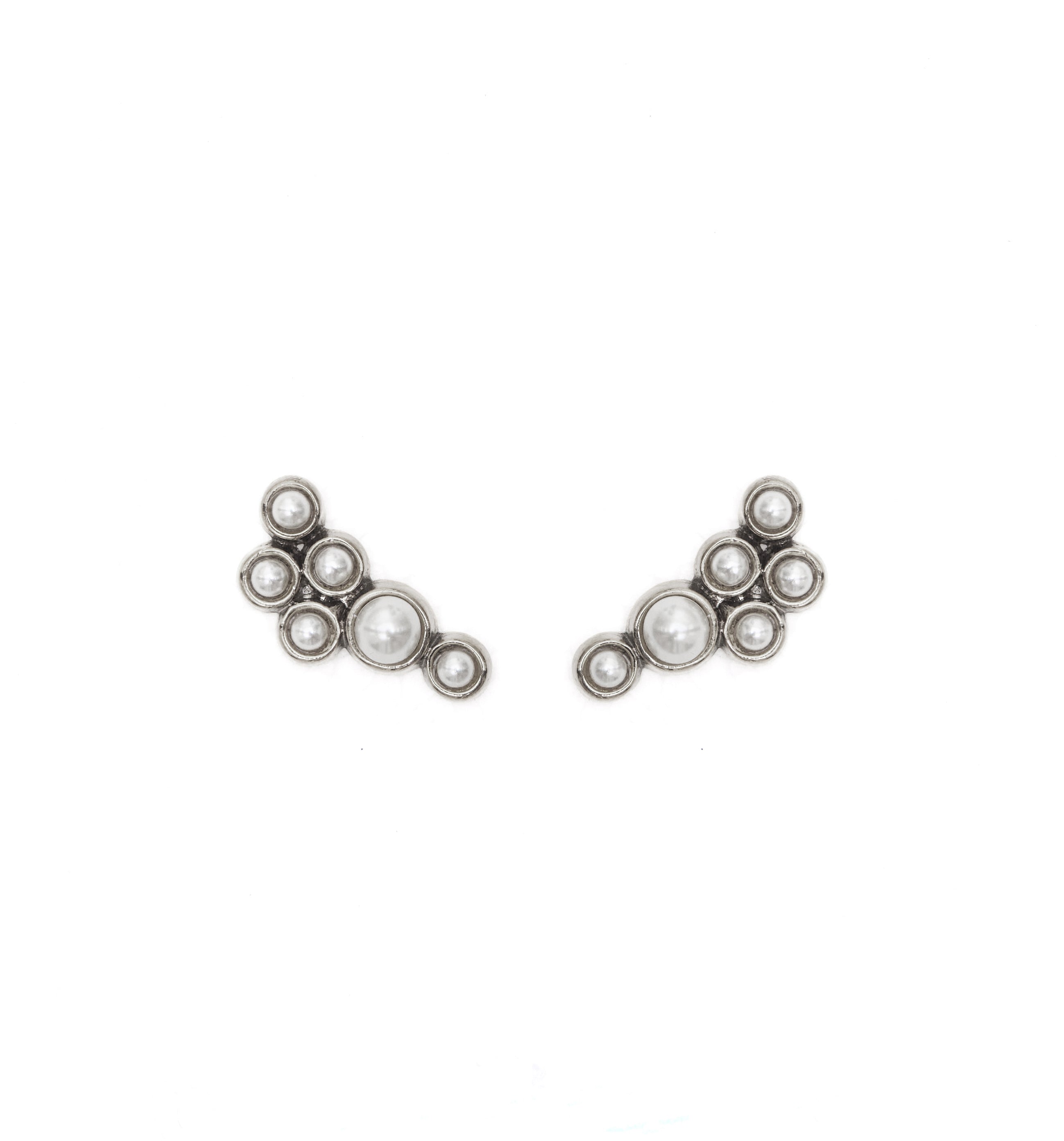 BRINCO EARCUFF PÉROLA PRATA