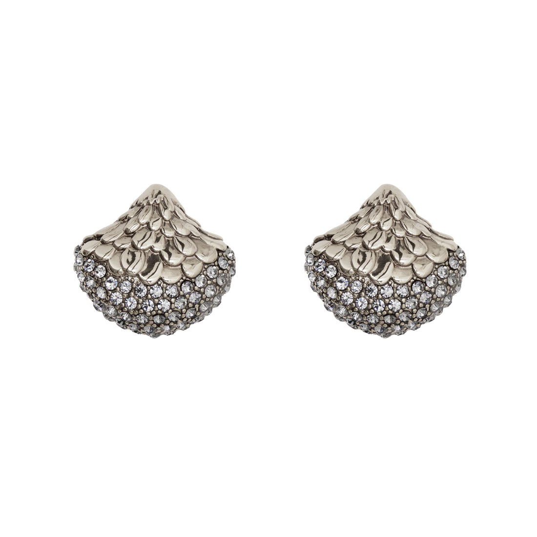 BRINCO MARÉ ESCAMAS CONCHA CRAVEJADA PRATA