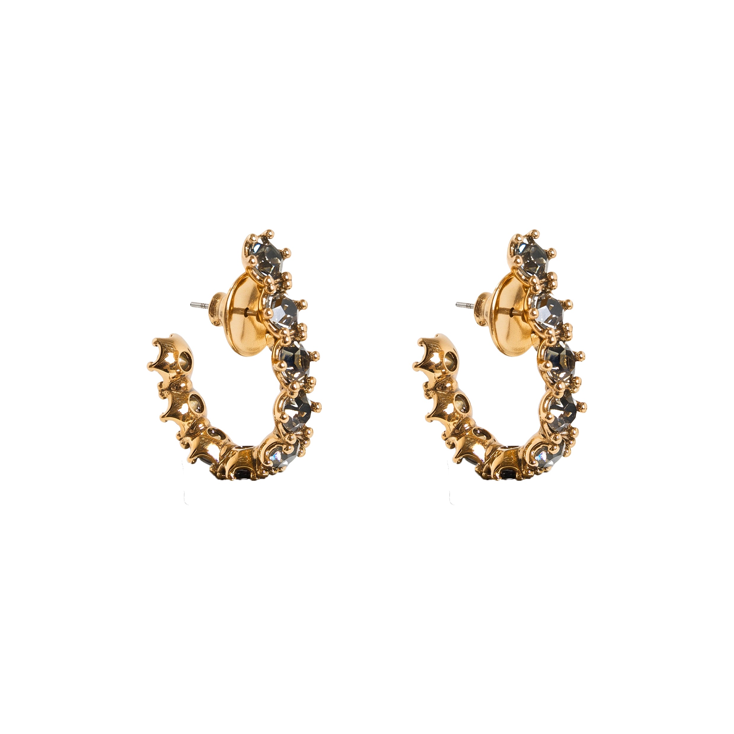 ARGOLA HIBISCO STRASS OURO