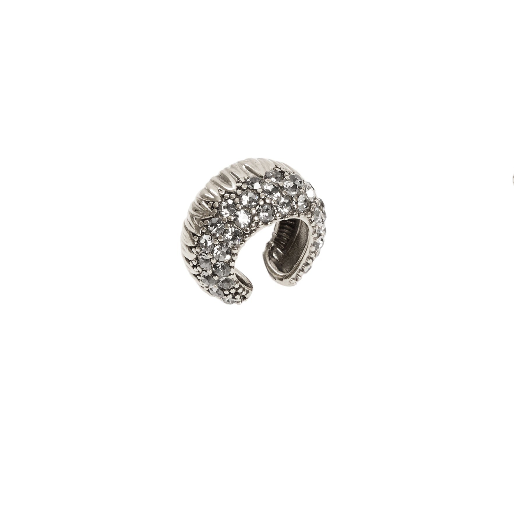 PIERCING GIRASSOL PÉTALAS CRAVEJADO PRATA