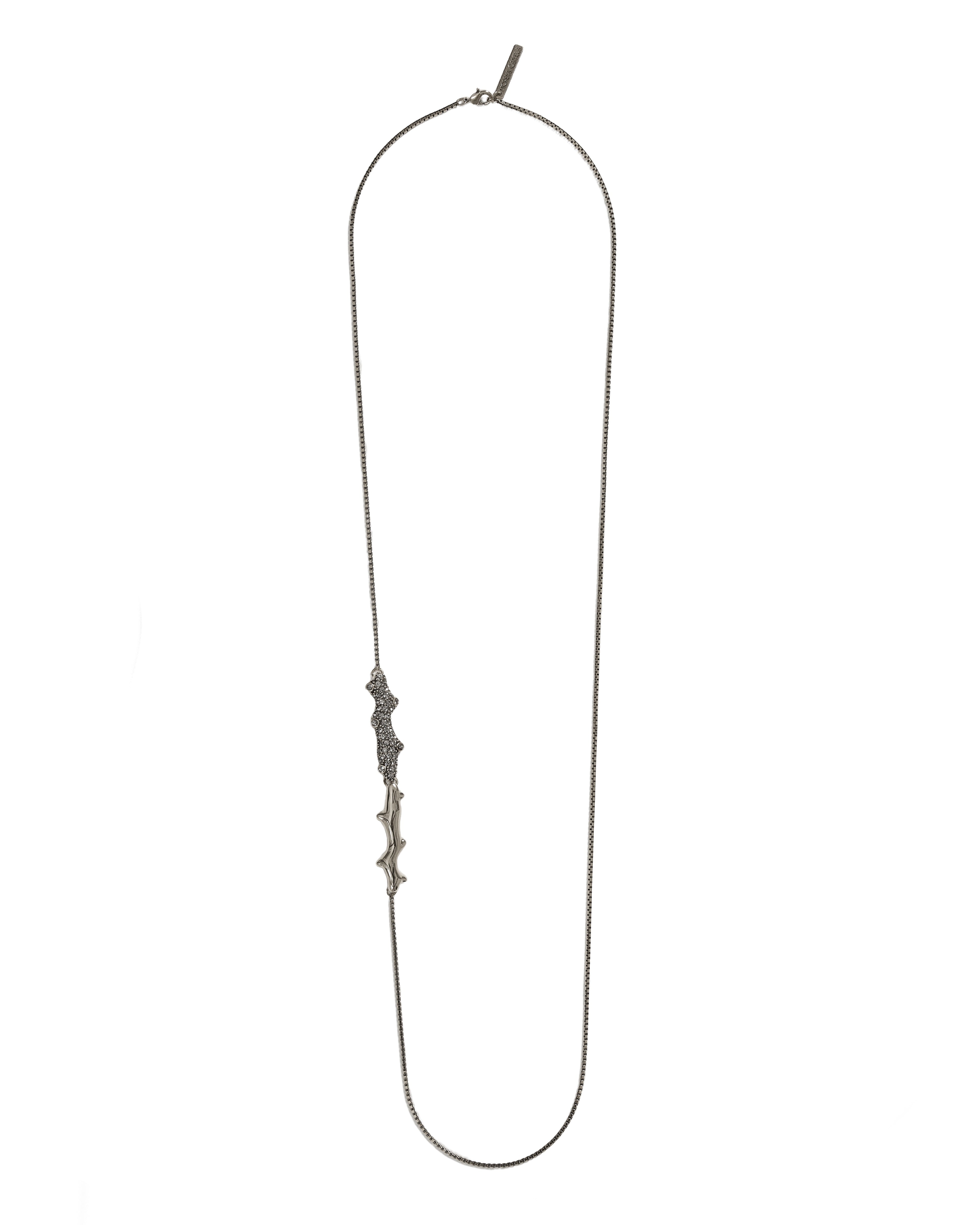 COLAR GIRASSOL CORRENTE CAULE 70CM PRATA