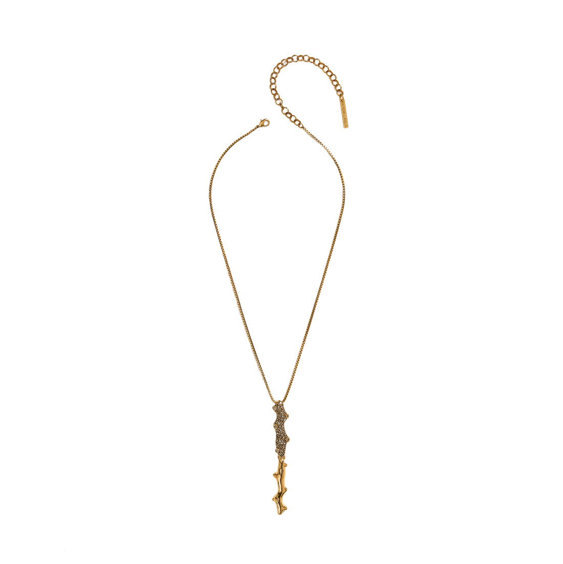 GRAVATINHA GIRASSOL CORRENTE CAULE 40CM OURO