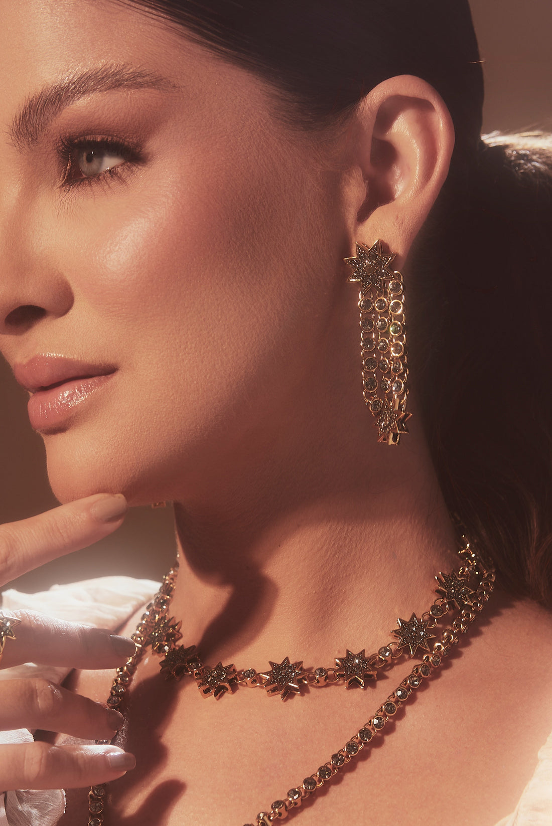 BRINCO GUIA ESTRELA CHUVA DE RIVIERAS PRATA