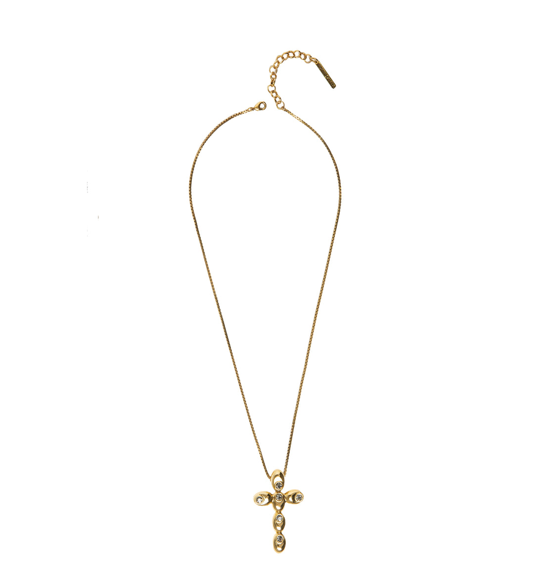 COLAR NÚCLEO CRUZ CORRENTE 45CM OURO