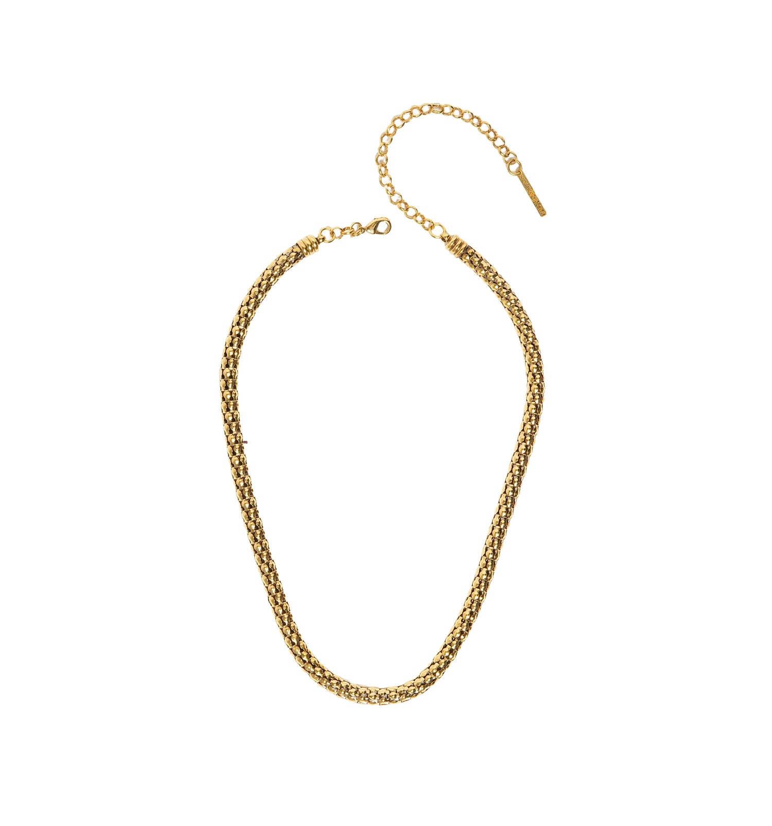 COLAR FOLHAGEM CORRENTE CAULE 40CM OURO