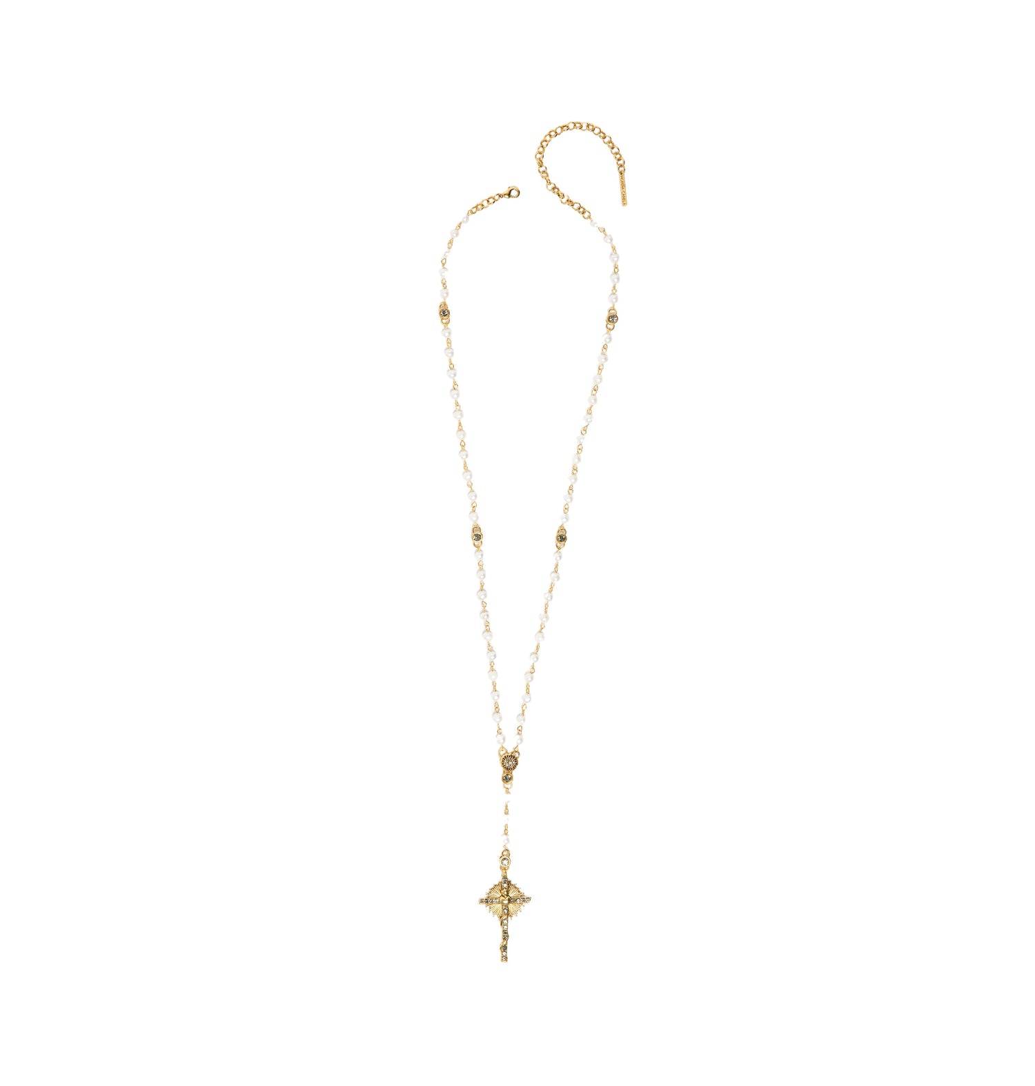 TERÇO AMOR SAGRADO PÉROLAS OURO