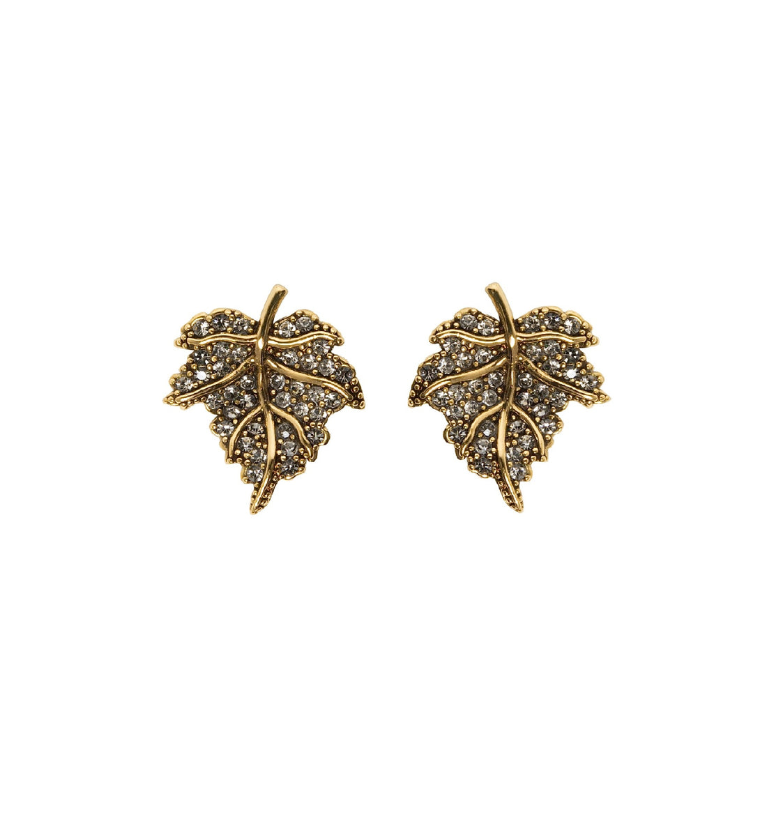 BRINCO FOLHAGEM P CRAVEJADO OURO