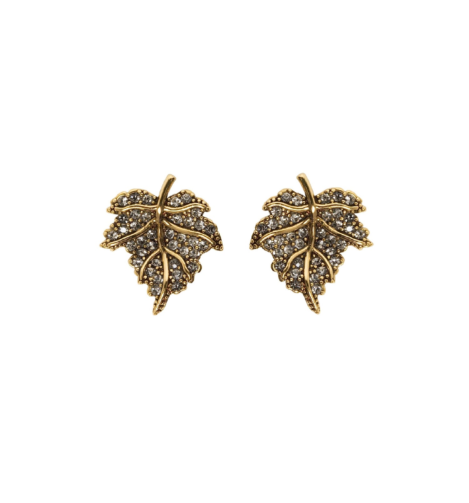 BRINCO FOLHAGEM P CRAVEJADO OURO