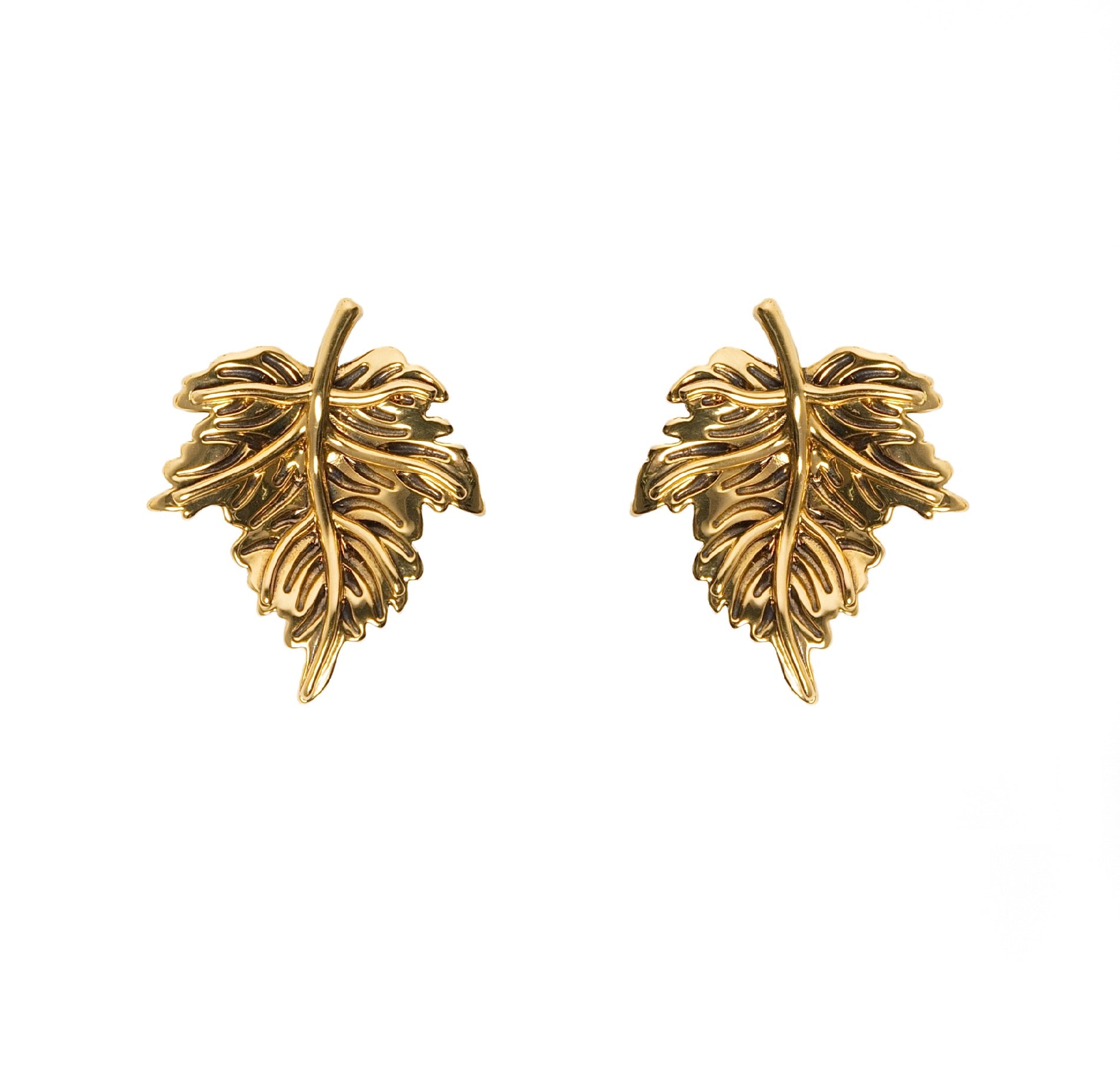 BRINCO FOLHAGEM P POLIDO OURO