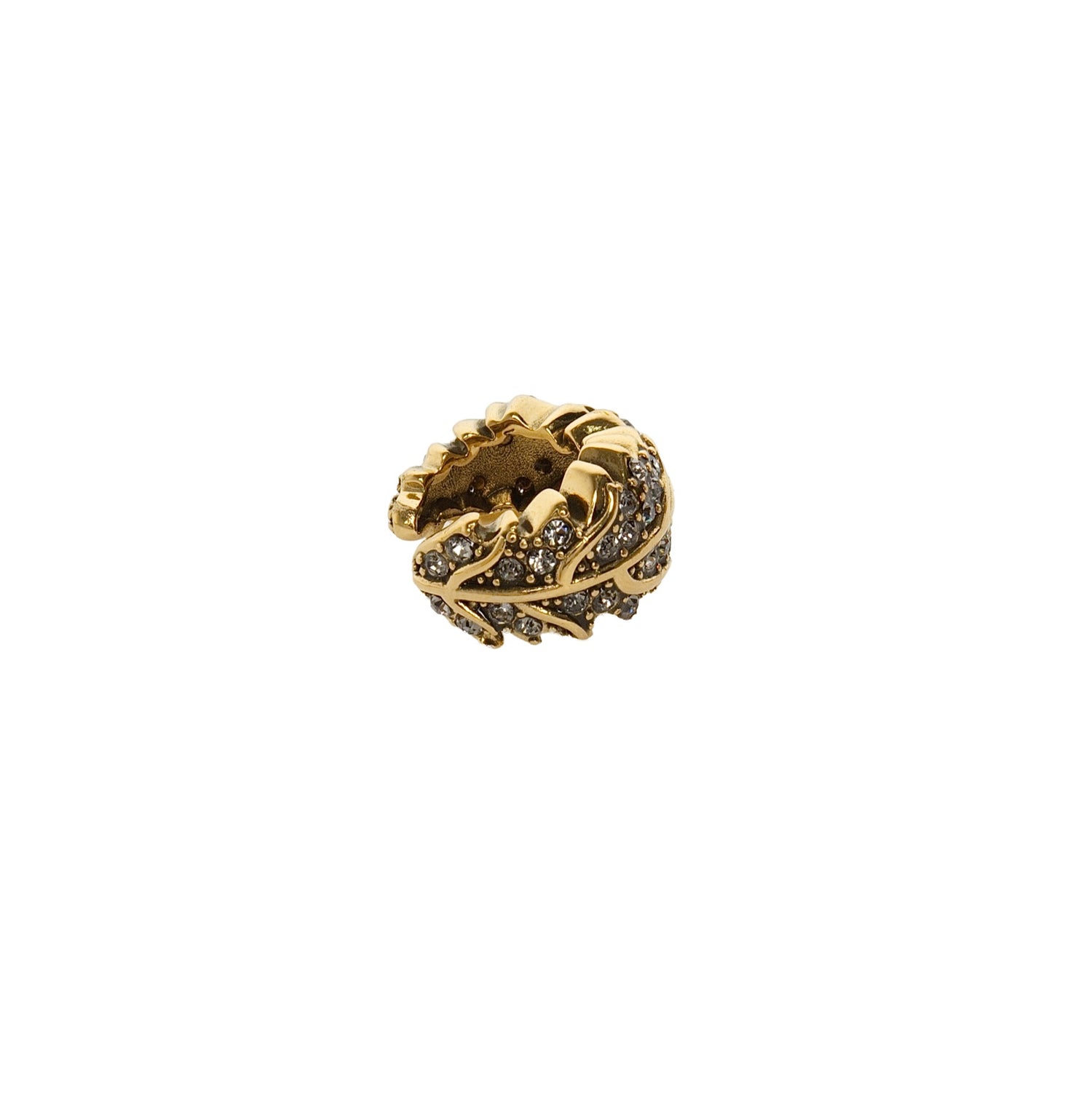 PIERCING FOLHAGEM CRAVEJADO OURO