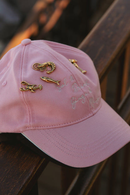 BONÉ GINGA DO MAR MORENA CANELA + IZE ROSA