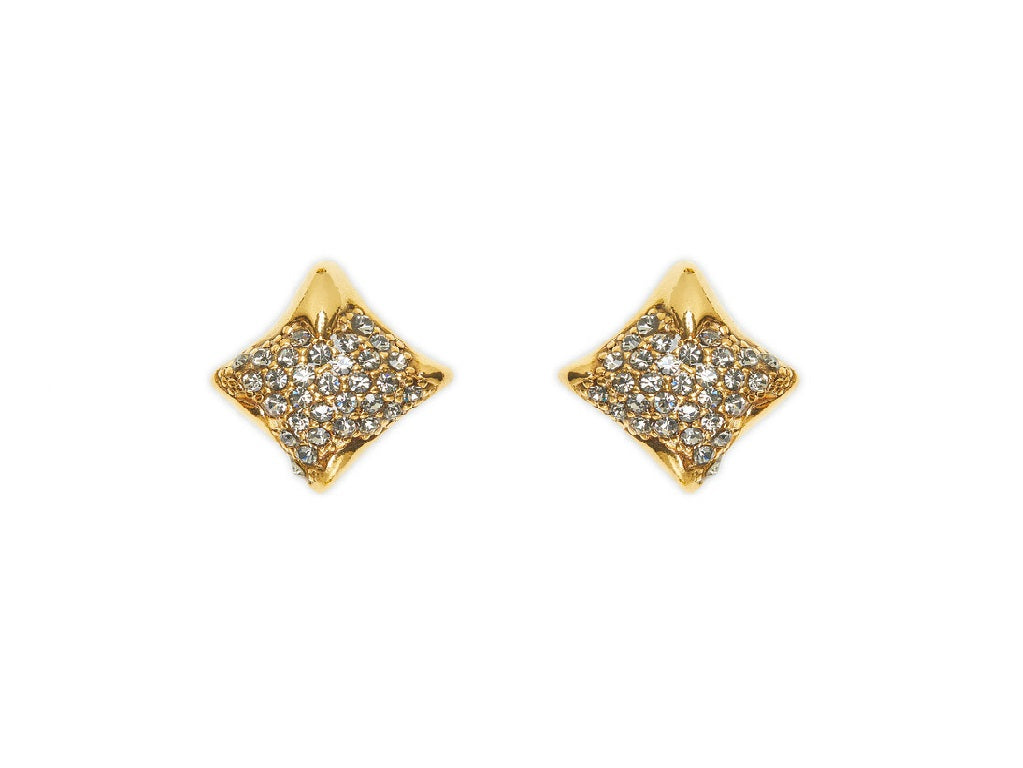 BRINCO CLÁSSICO QUADRADO M OURO VINTAGE