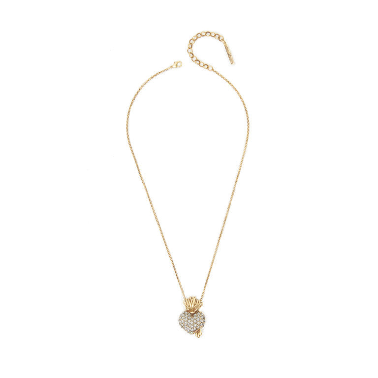 COLAR AMOR SAGRADO PG M CRAVEJADO OURO - CORRENTE 40 CM