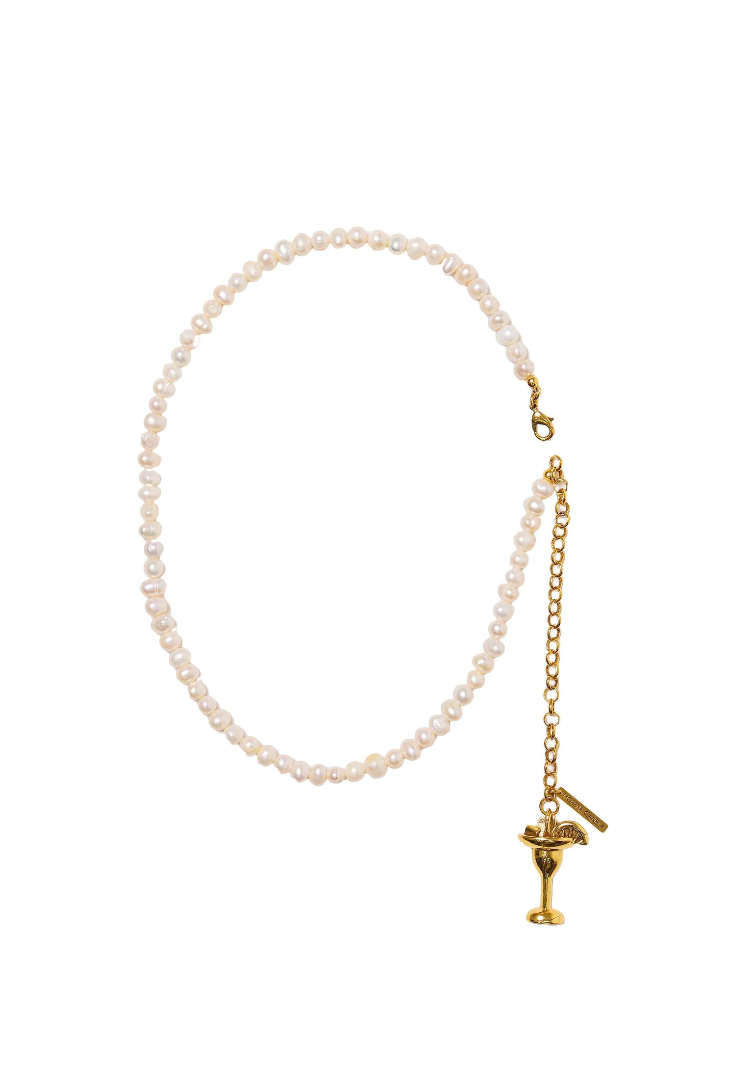 COLAR GINGA DO MAR PÉROLA NATURAL PINGENTE DRINK OURO