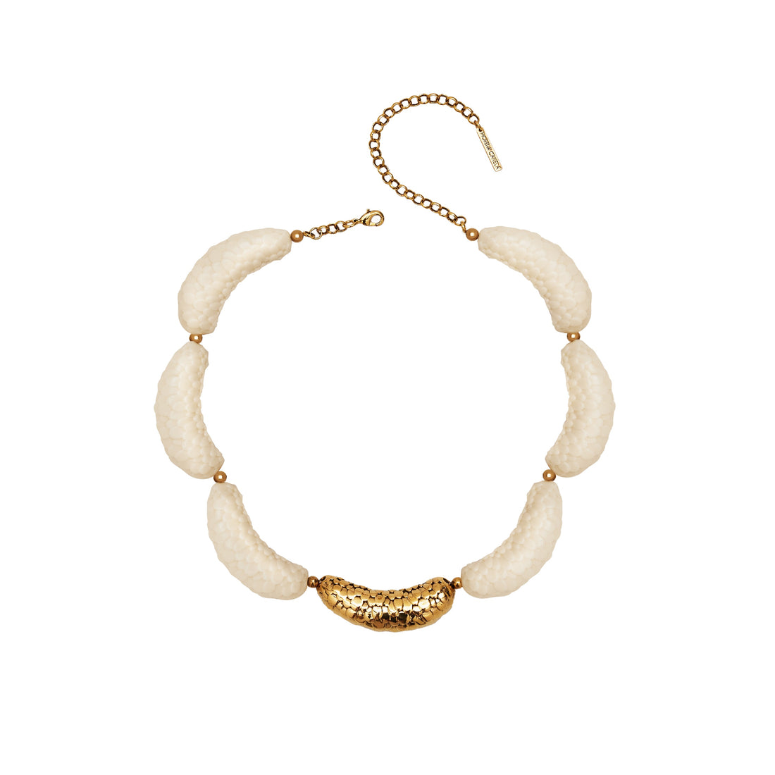 COLAR MARÉ ESCAMAS RESINA METAL CENTRO OFF-WHITE