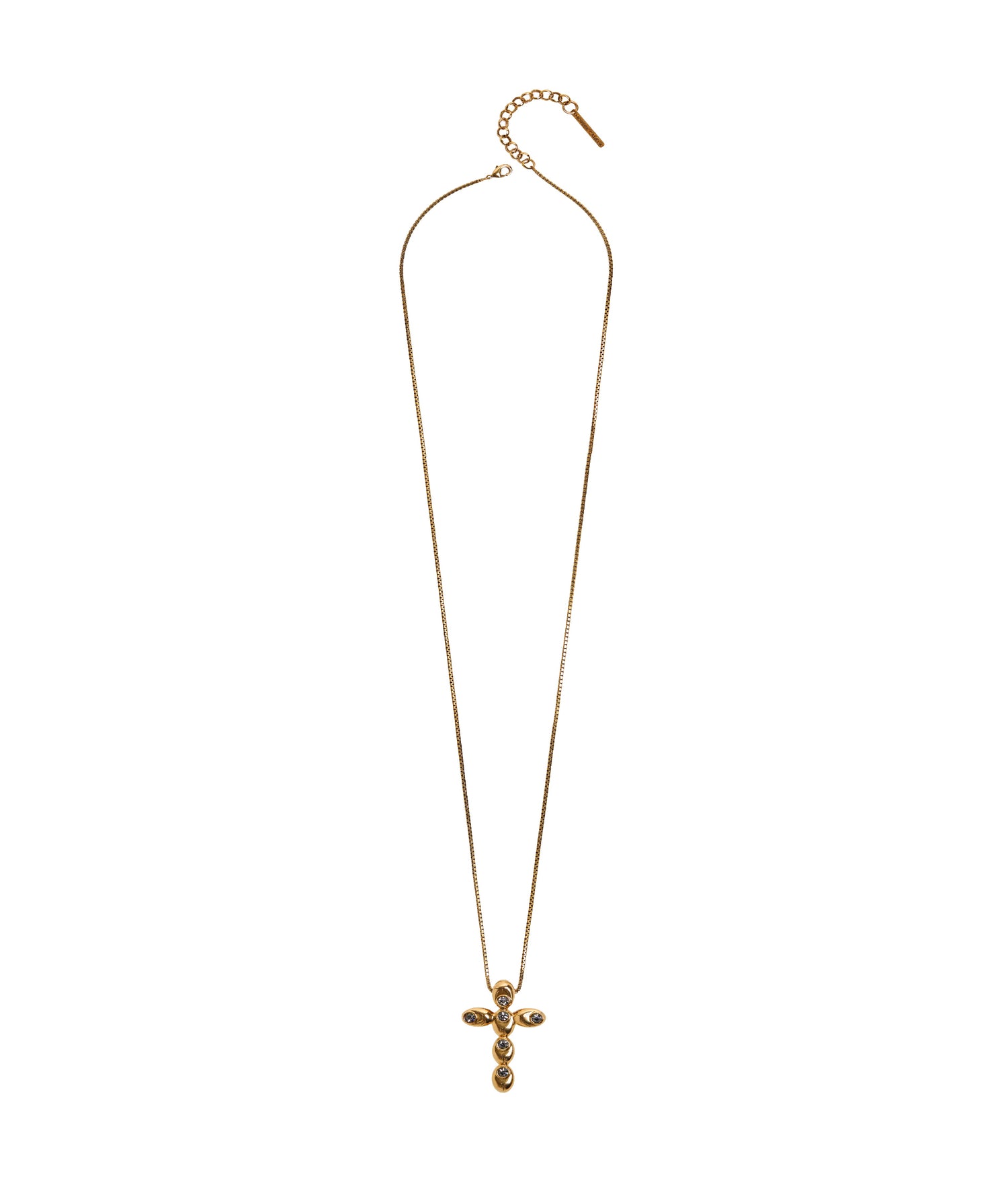 COLAR NÚCLEO CRUZ CORRENTE 70CM OURO