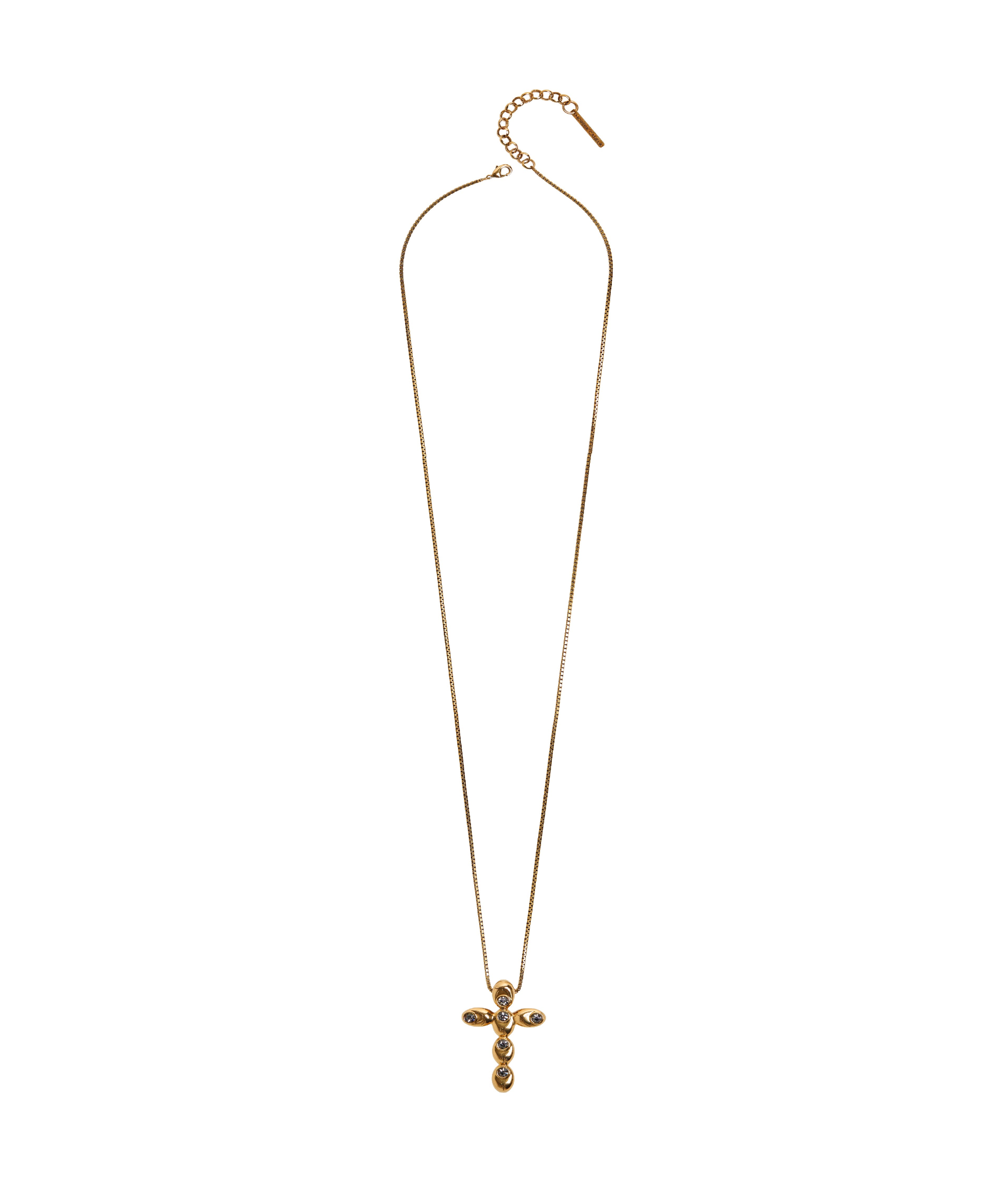COLAR NÚCLEO CRUZ CORRENTE 70CM OURO