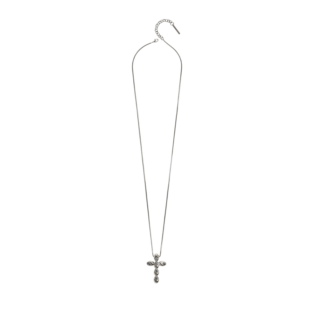 COLAR NÚCLEO CRUZ CORRENTE 70CM PRATA