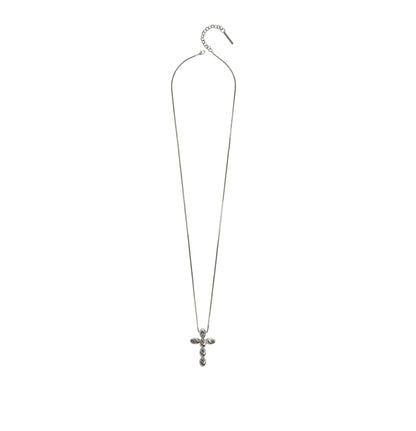 COLAR NÚCLEO CRUZ CORRENTE 70CM PRATA