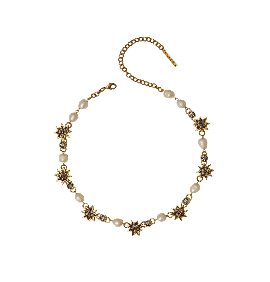 COLAR GUIA ESTRELA, RIVIERA, PÉROLAS OURO