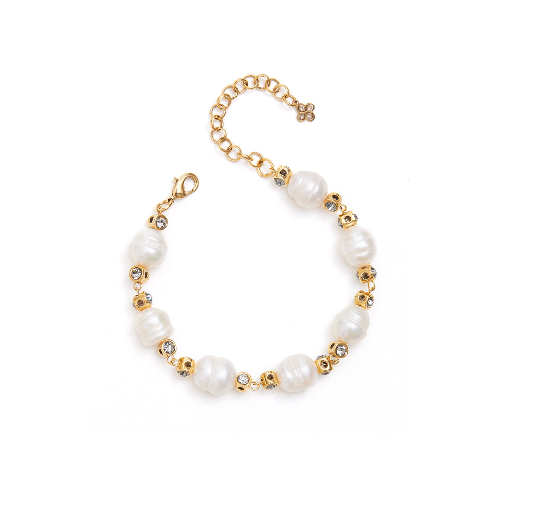 PULSEIRA AURA RIVIERA PEROLA NATURAL G OURO