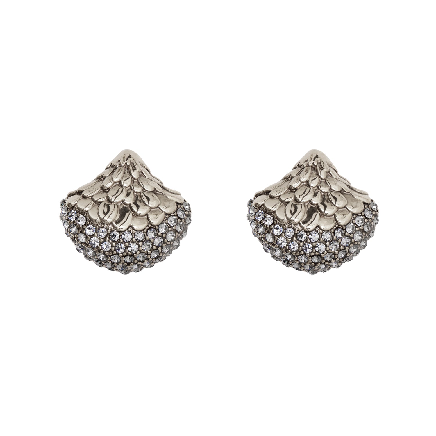 BRINCO MARÉ ESCAMAS CONCHA CRAVEJADA PRATA