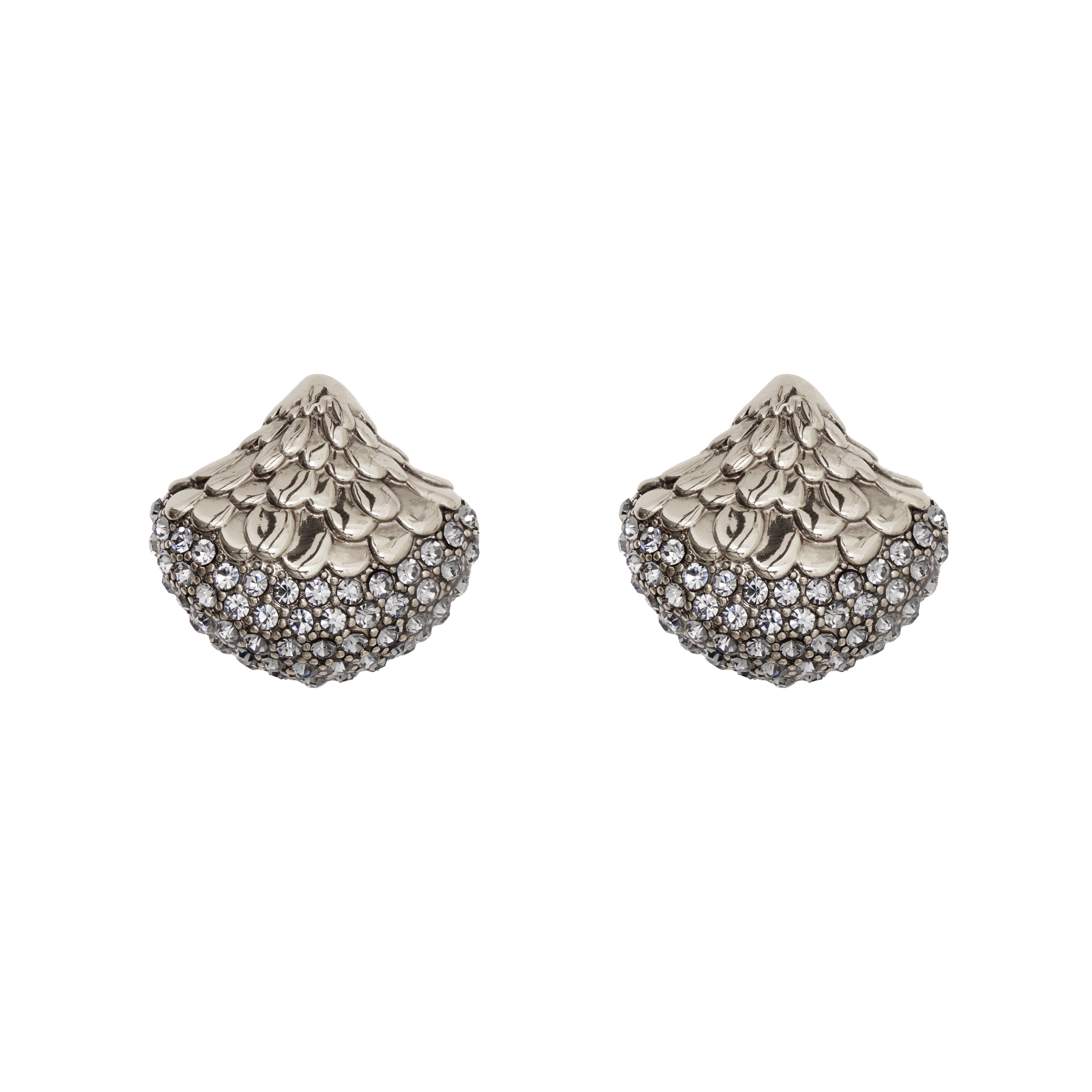 BRINCO MARÉ ESCAMAS CONCHA CRAVEJADA PRATA