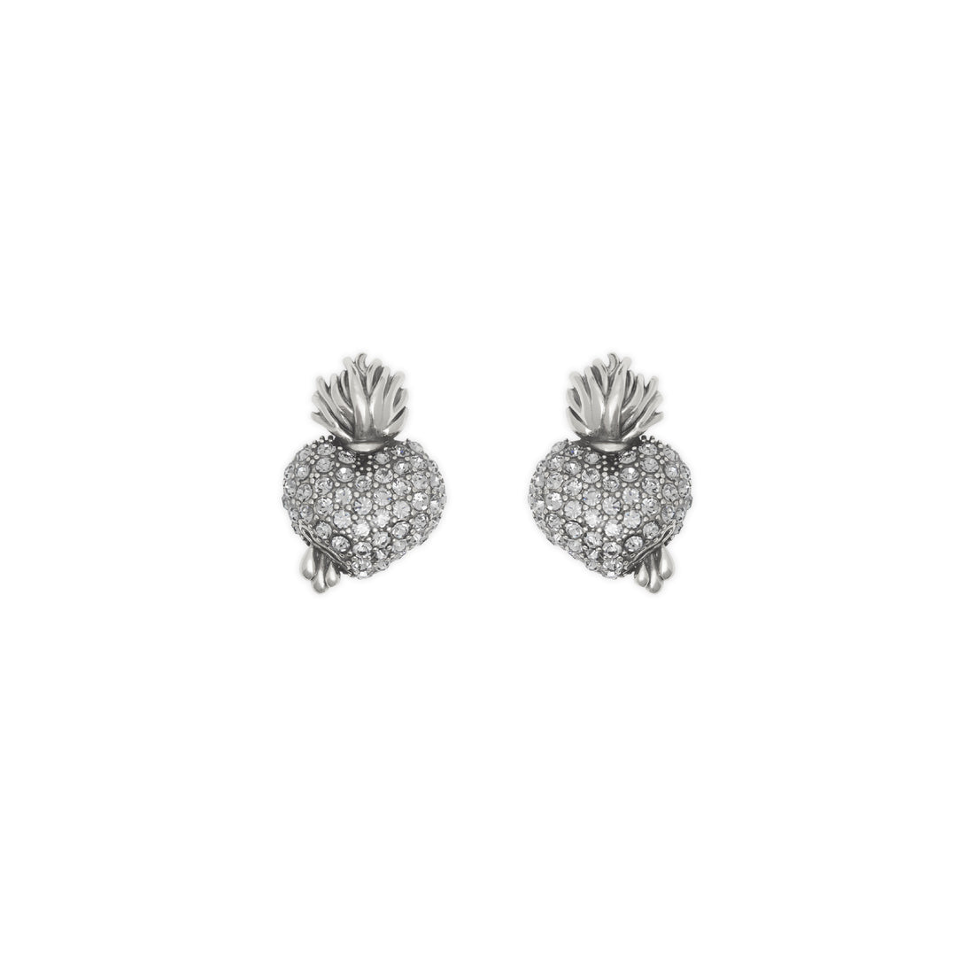 BRINCO AMOR SAGRADO CRAVEJADO PRATA M