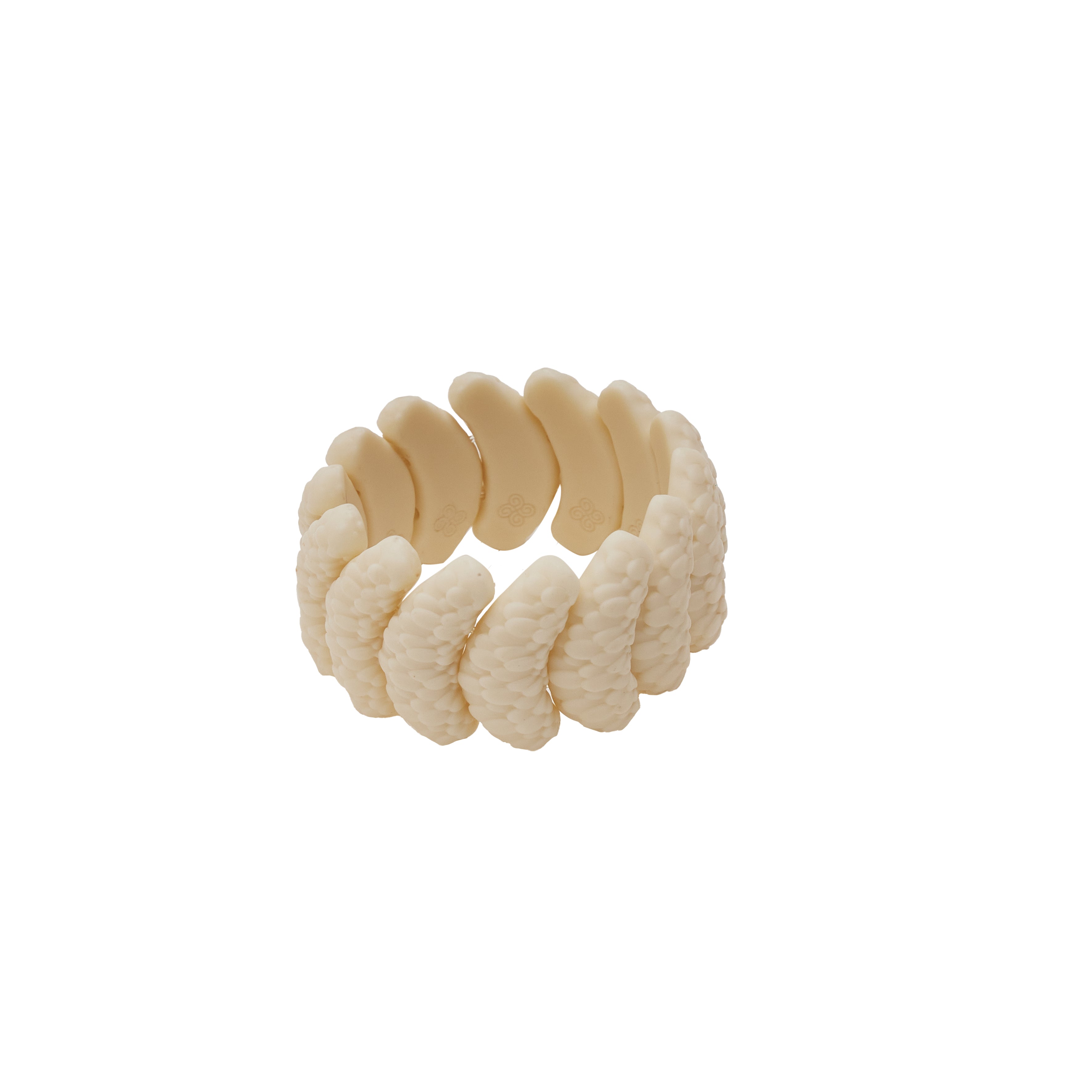 BRACELETE MARÉ ESCAMAS RESINA OFF-WHITE