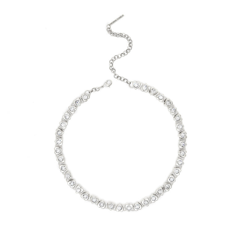 COLAR RIVIERA AMOR SAGRADO CORAÇÃO PRATA