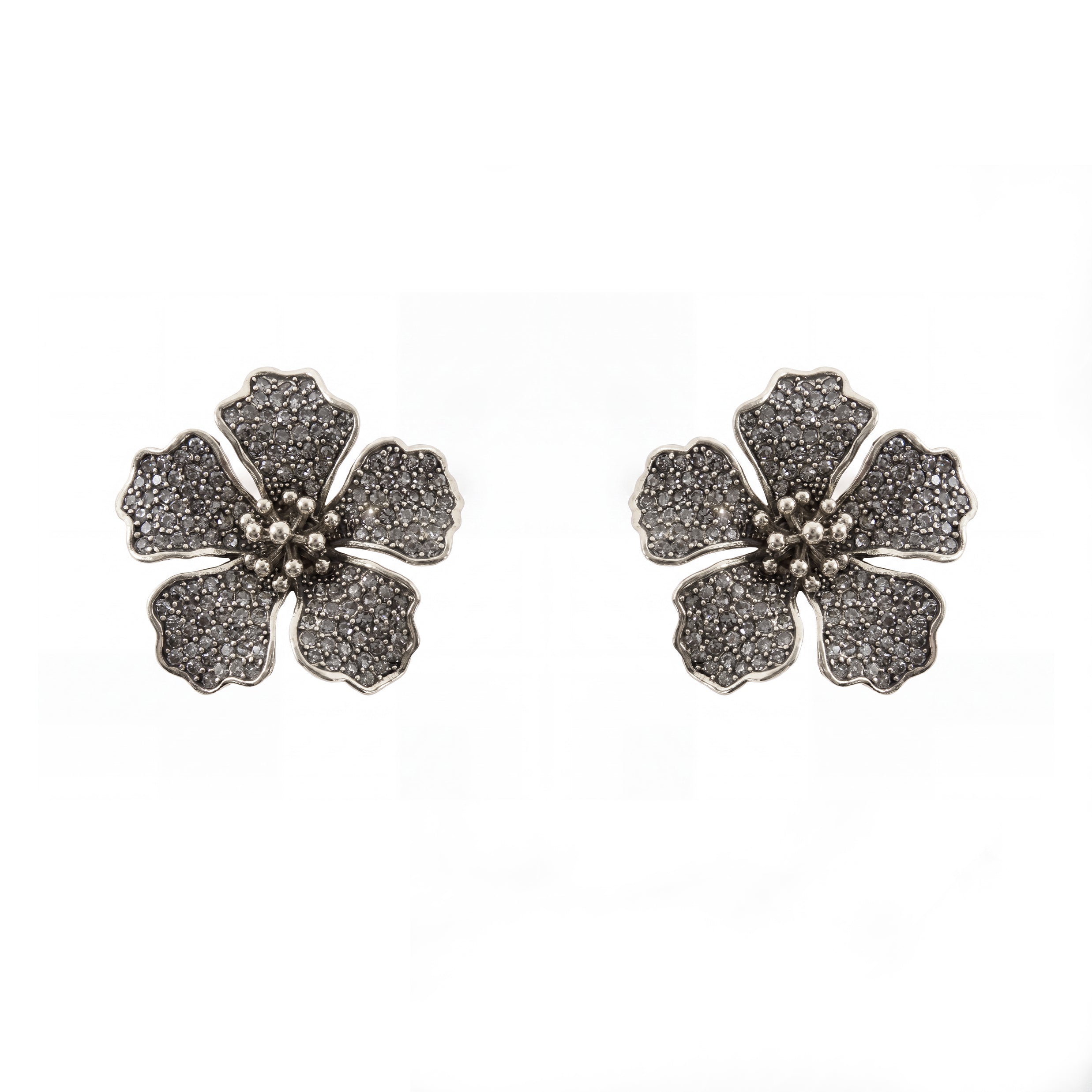 BRINCO HIBISCO G CRAVEJADO PRATA