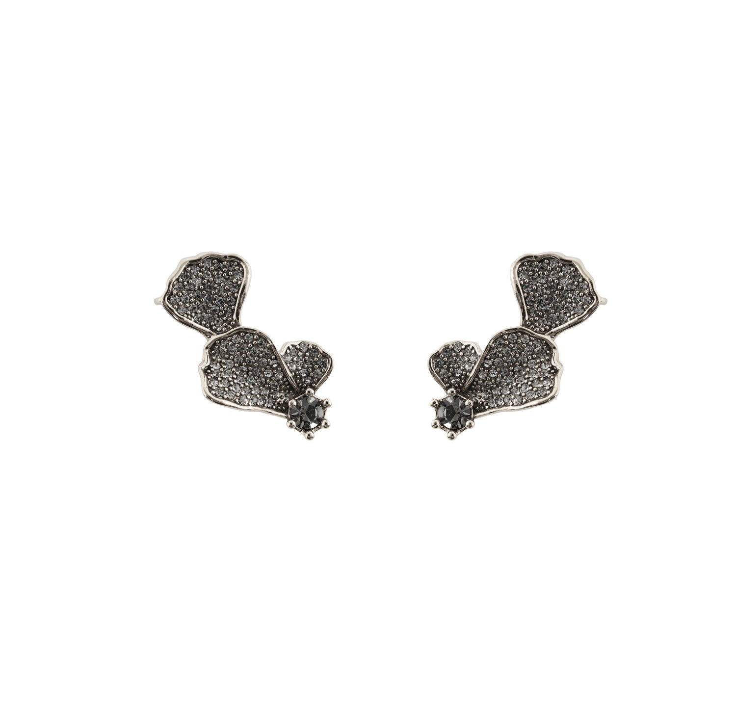 EARCUFF HIBISCO PÉTALAS PRATA