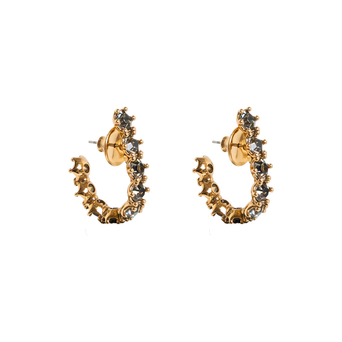 ARGOLA HIBISCO STRASS OURO