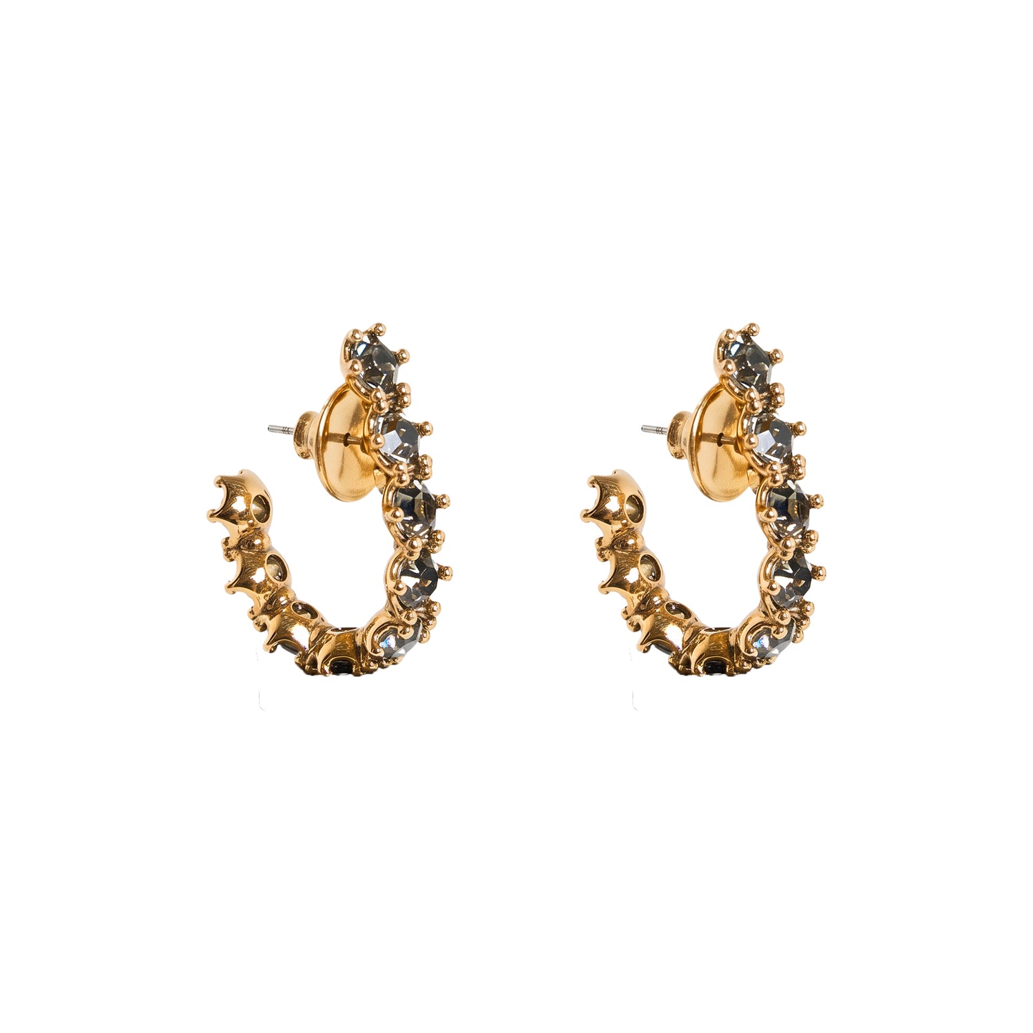 ARGOLA HIBISCO STRASS OURO