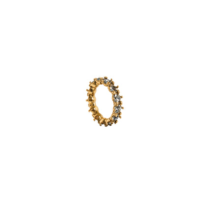 ANEL HIBISCO STRASS OURO