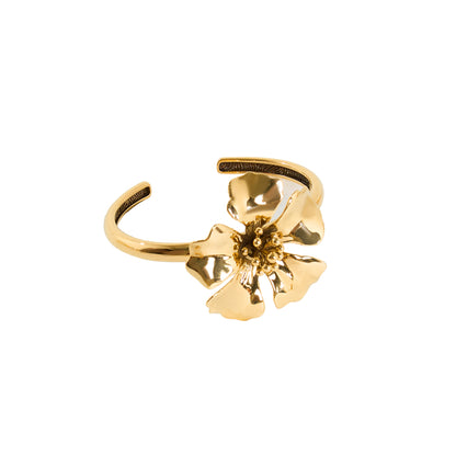 BRACELETE HIBISCO G POLIDO ENCAIXE OURO