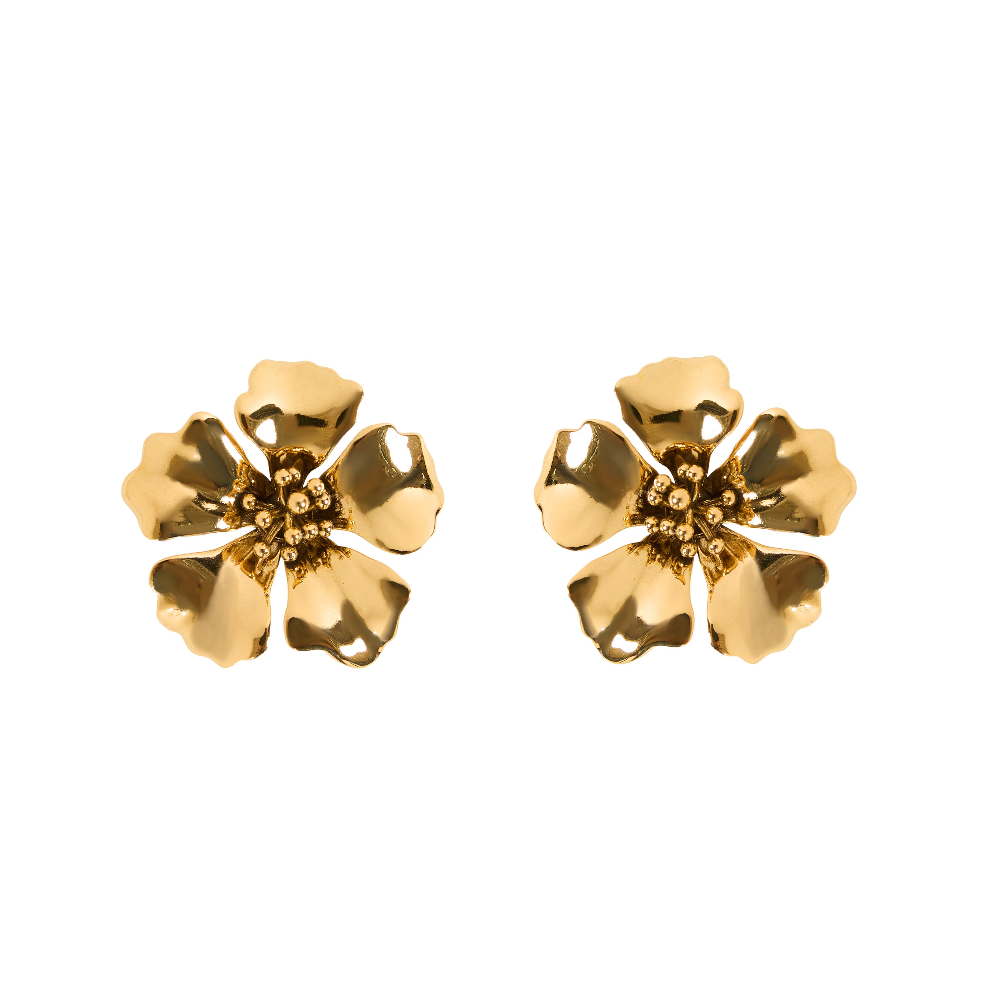 BRINCO HIBISCO G POLIDO OURO