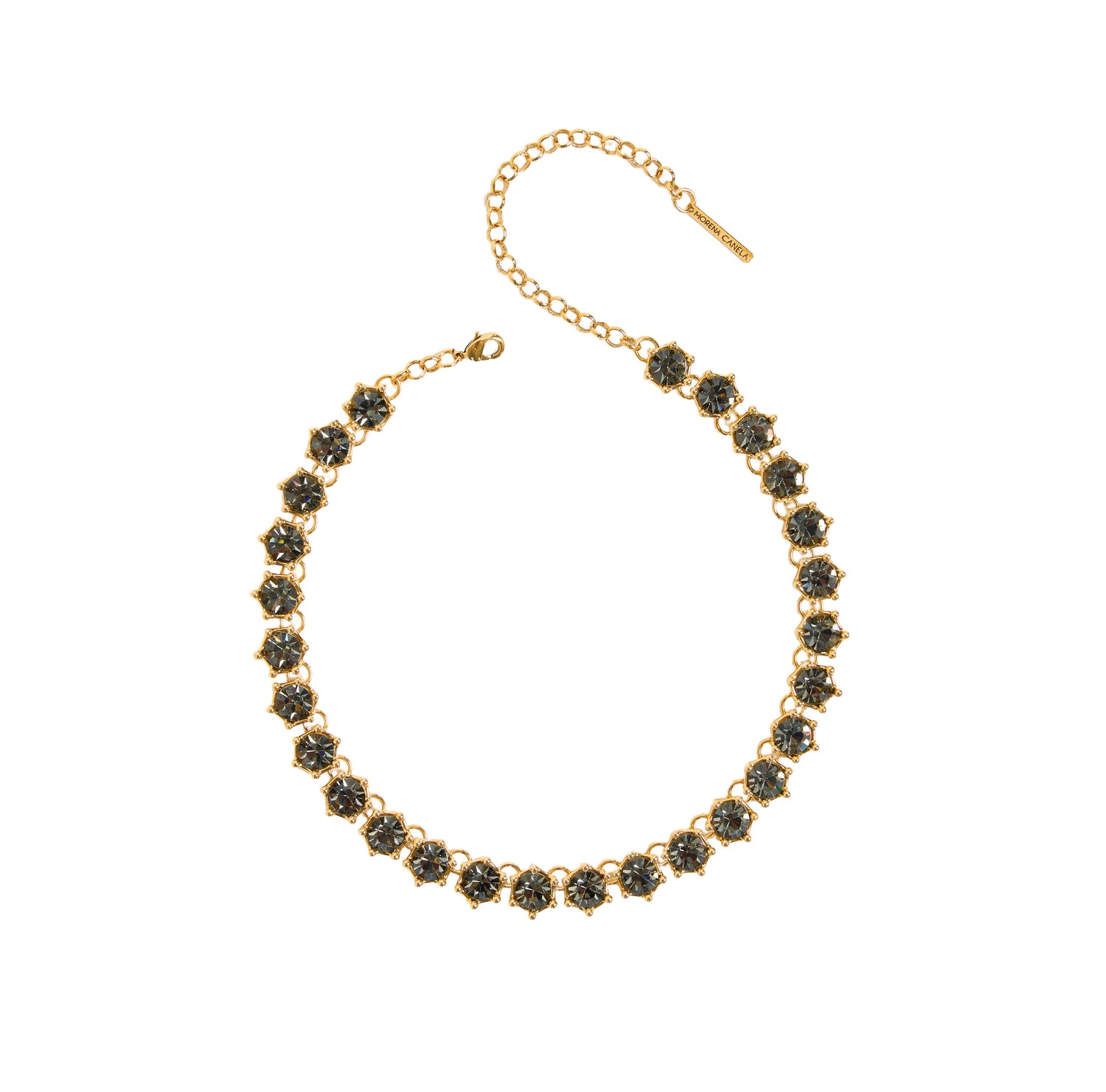 COLAR HIBISCO RIVIERA CONCEITO M STRASS OURO