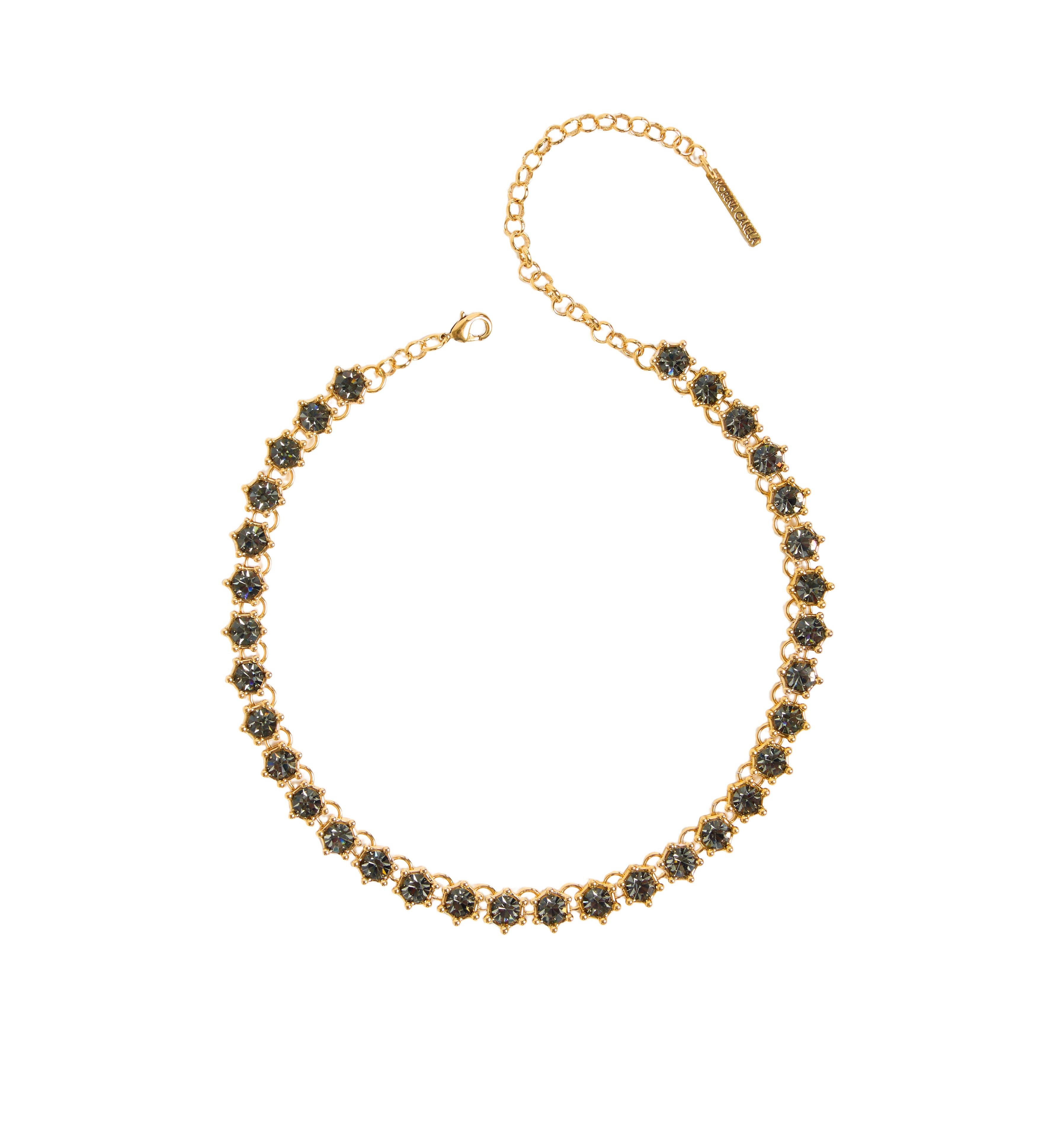 COLAR HIBISCO RIVIERA CONCEITO P STRASS OURO