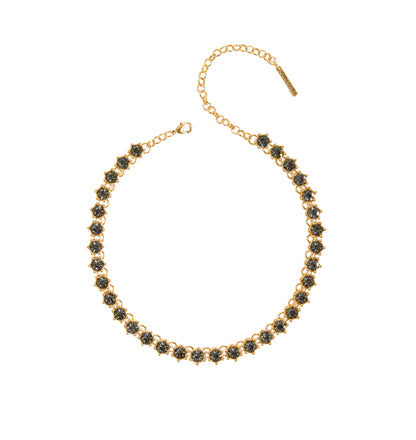 COLAR HIBISCO RIVIERA CONCEITO P STRASS OURO