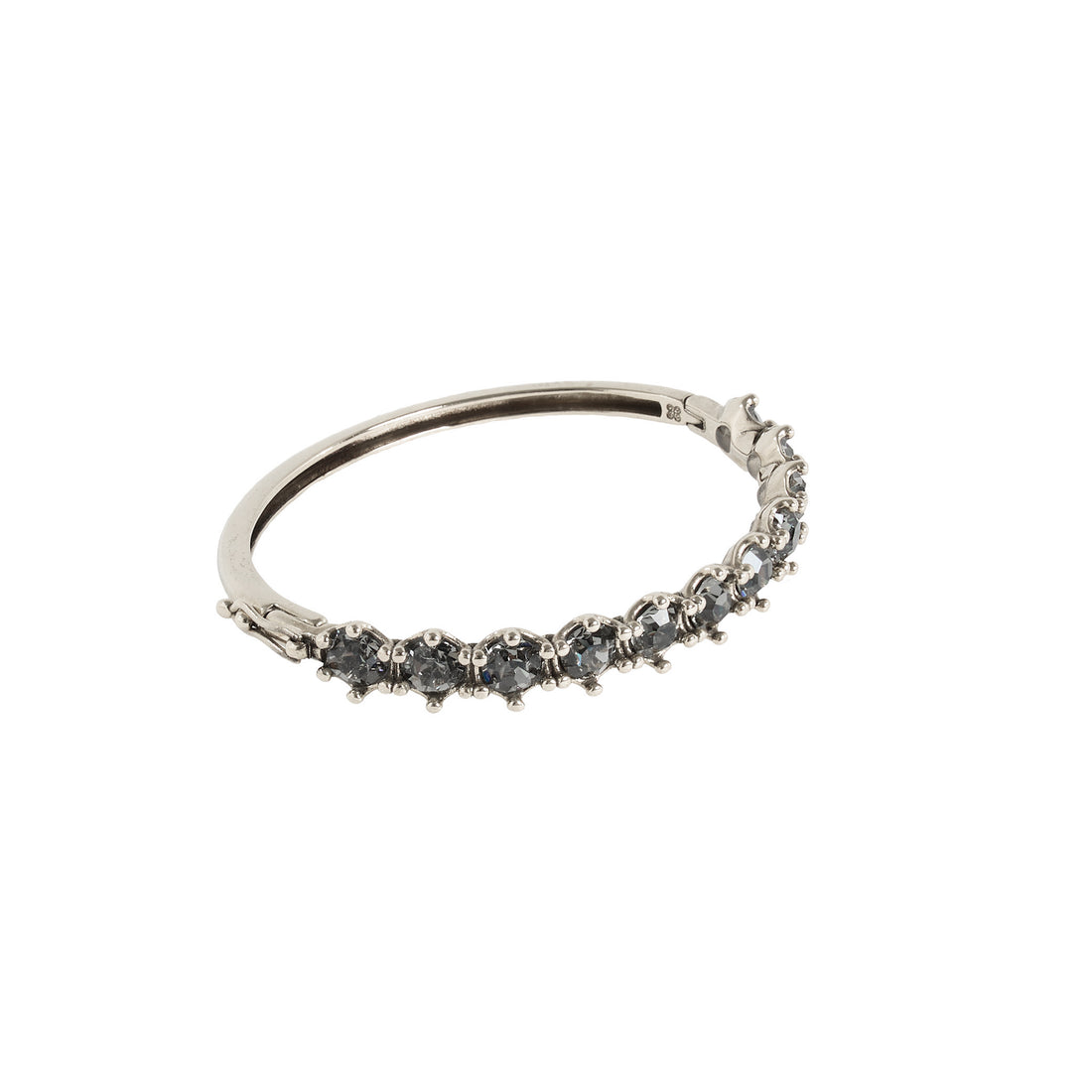 BRACELETE HIBISCO STRASS PRATA