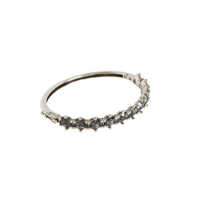 BRACELETE HIBISCO STRASS PRATA