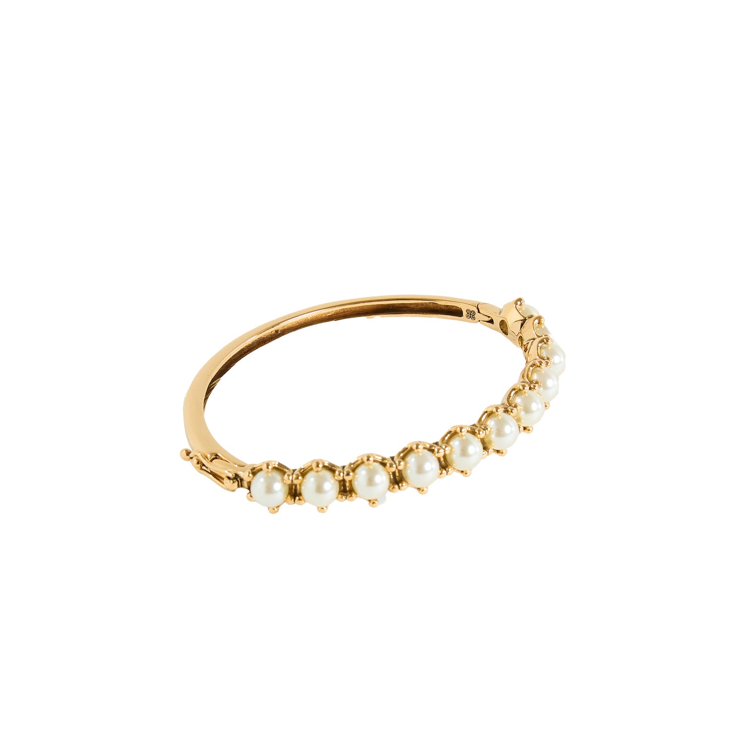 BRACELETE HIBISCO PÉROLA OURO