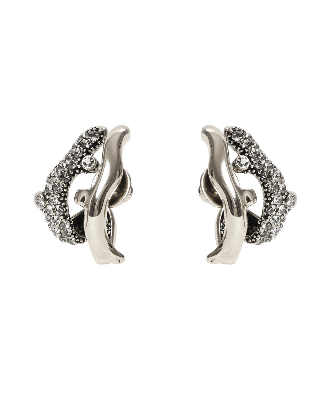 BRINCO GIRASSOL CAULE CRAV ENCAIXE DUPLO PRATA