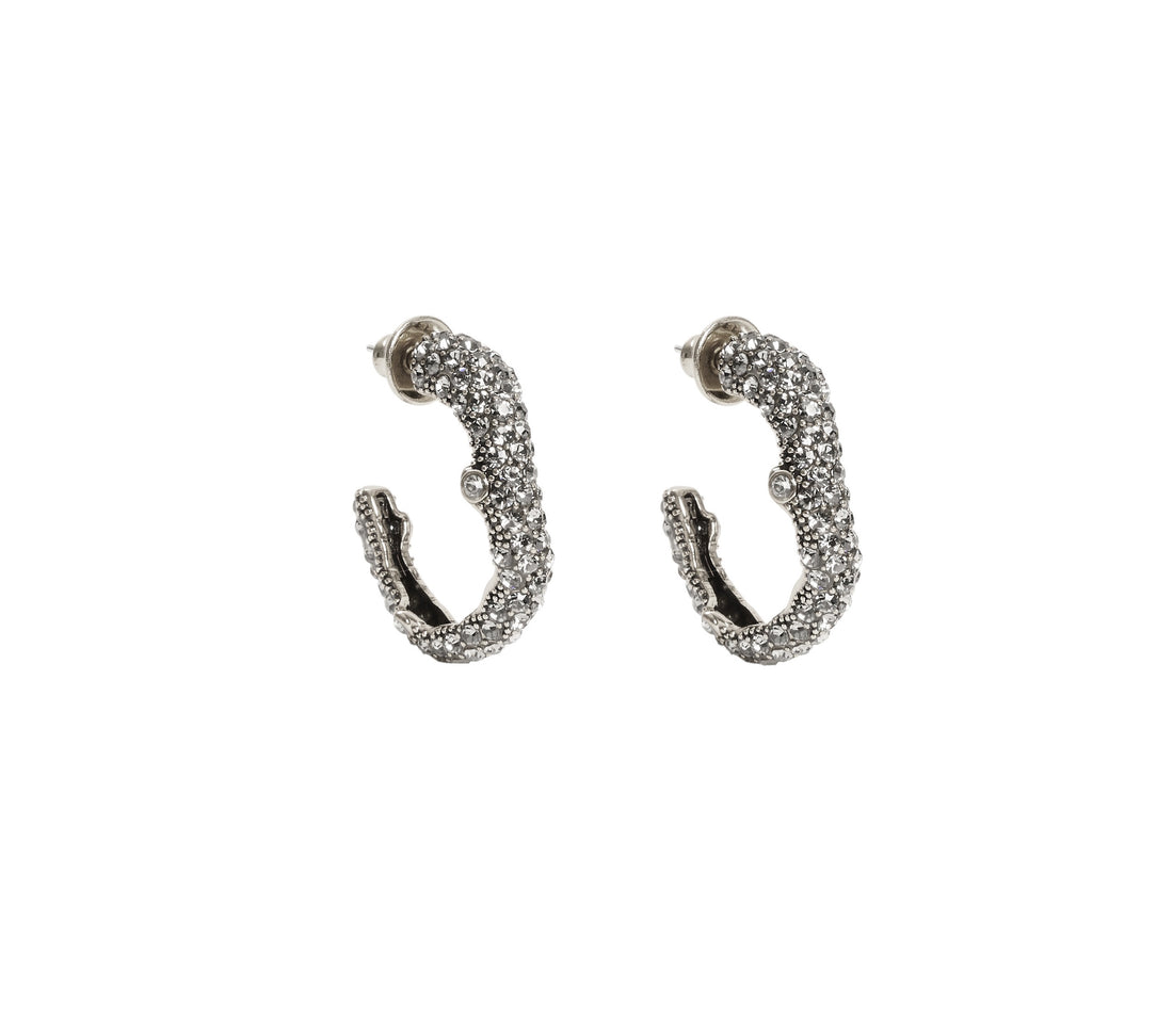 ARGOLA GIRASSOL M CAULE CRAVEJADO PRATA