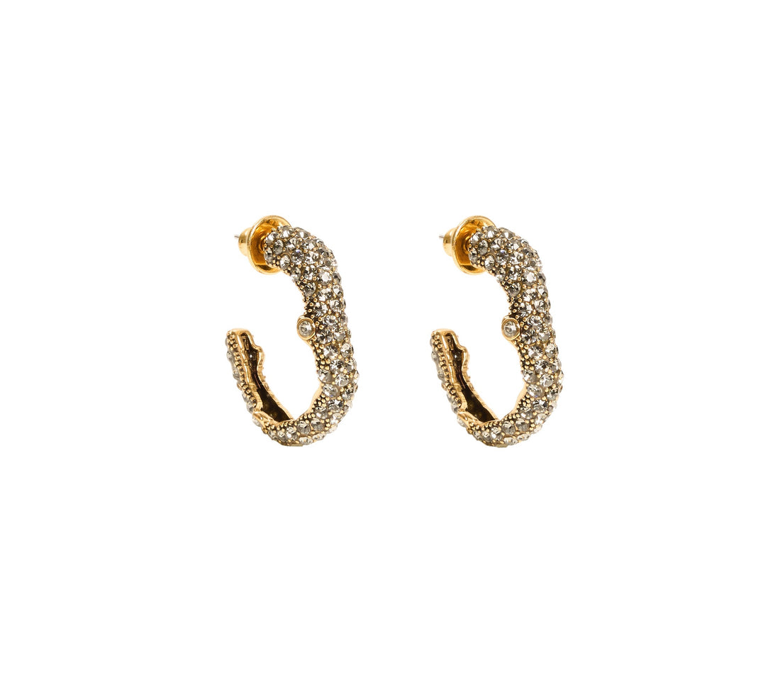 ARGOLA GIRASSOL M CAULE CRAVEJADO OURO